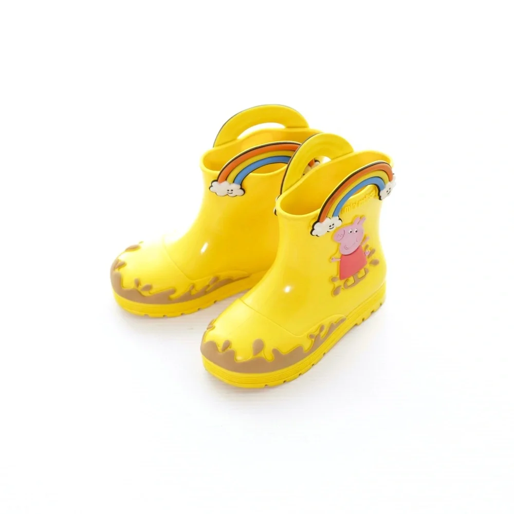 Welly Mini Melissa Peppa Pig Yellow Wellington Rain Boots Kids Unisex 12 / 30 EU